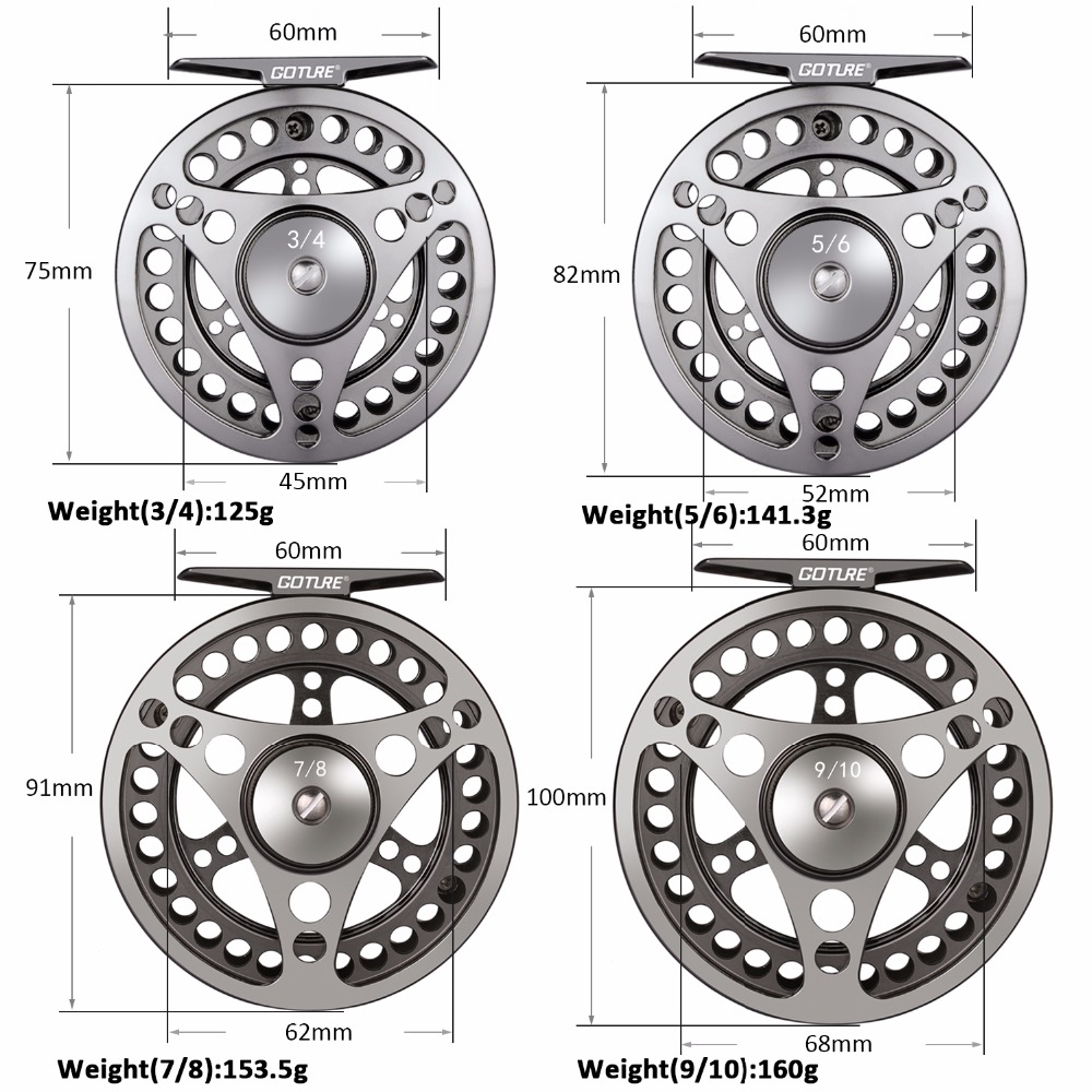 Goture Fly Fishing Reel 3/4 5/ - огляд і ціна Reel Spare Spool