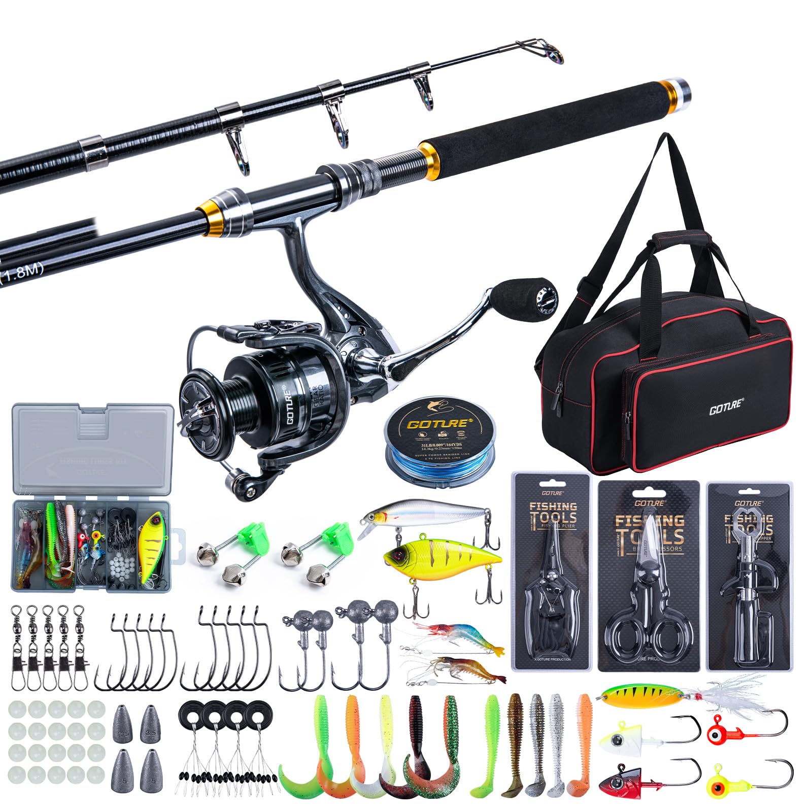 Goture Fishing Telescopic Rod  - огляд і ціна Reel Bag