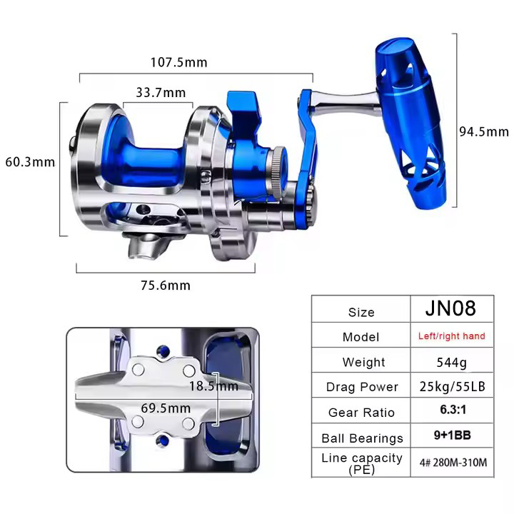 All Metal 9+1BB CNC Fishing Re - огляд і ціна Trolling Reel