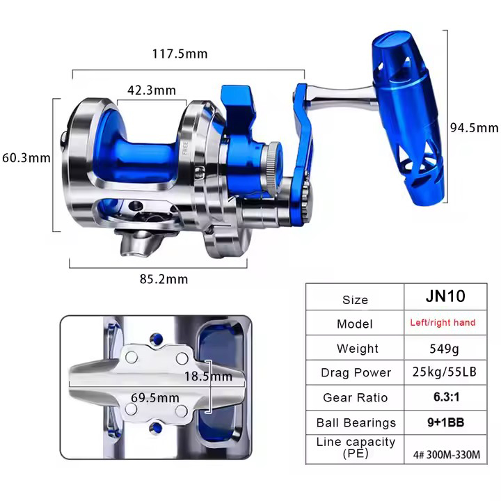 All Metal 9+1BB CNC Fishing Re - огляд і ціна Trolling Reel